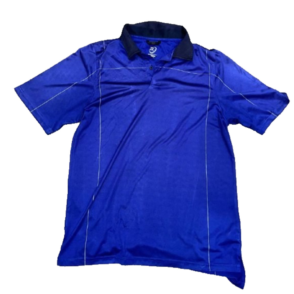 Zero Restriction Polo t-Shirt collar performance Mens Blue Medium A006420